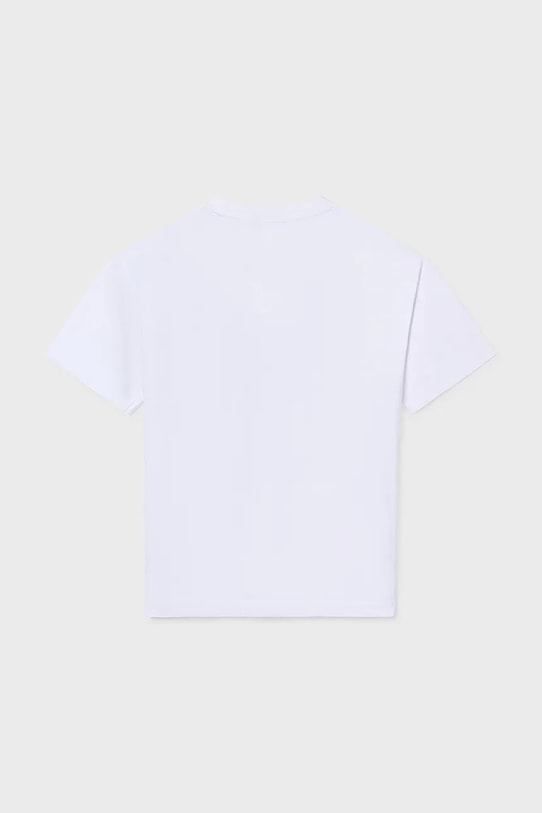 Παιδικό βαμβακερό μπλουζάκι Mayoral 6033.7D.Junior.PPY2 λευκό SS26