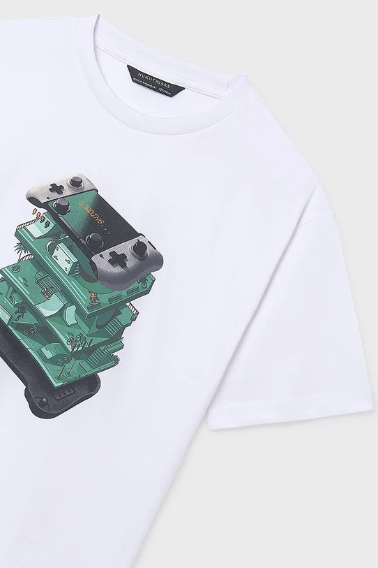 Αγορίστικα Παιδικό βαμβακερό μπλουζάκι Mayoral 6033.7D.Junior.PPY2 λευκό