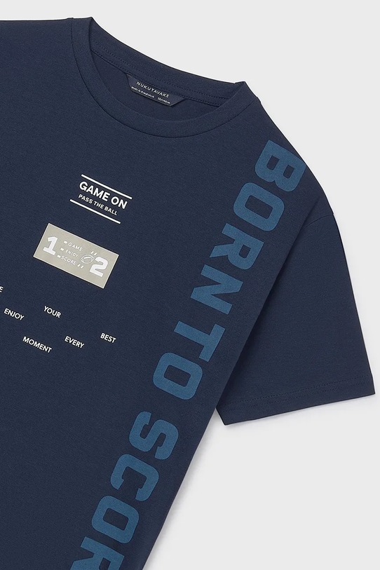 Παιδικό βαμβακερό μπλουζάκι Mayoral σκούρο μπλε 6034.7E.Junior.PPY2