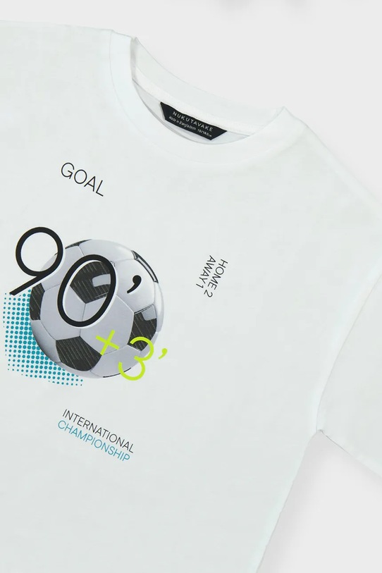 Mayoral t-shirt bawełniany dziecięcy biały 6036.7F.Junior.PPY2