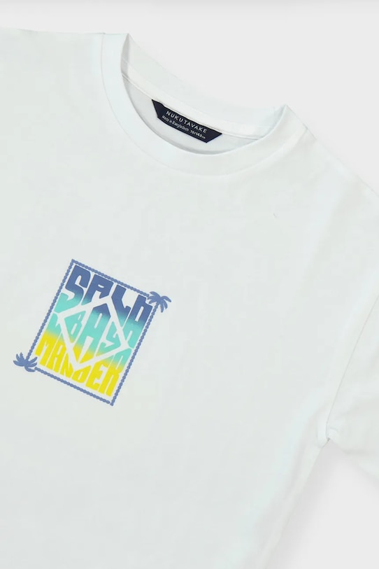 Mayoral t-shirt bawełniany dziecięcy biały 6036.7F.Junior.PPY2