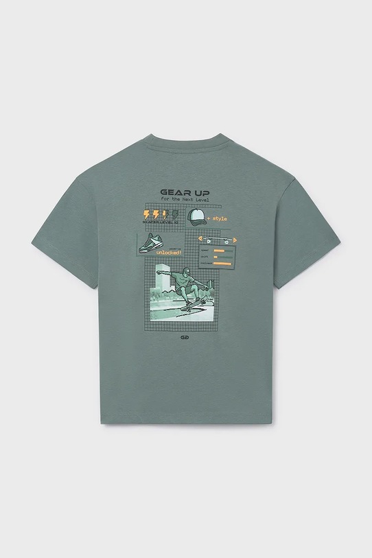 Chłopiec Mayoral t-shirt bawełniany dziecięcy 6036.7F.Junior.PPY2 zielony