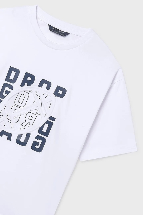 Παιδικό βαμβακερό μπλουζάκι Mayoral λευκό 6037.7F.Junior.PPY2