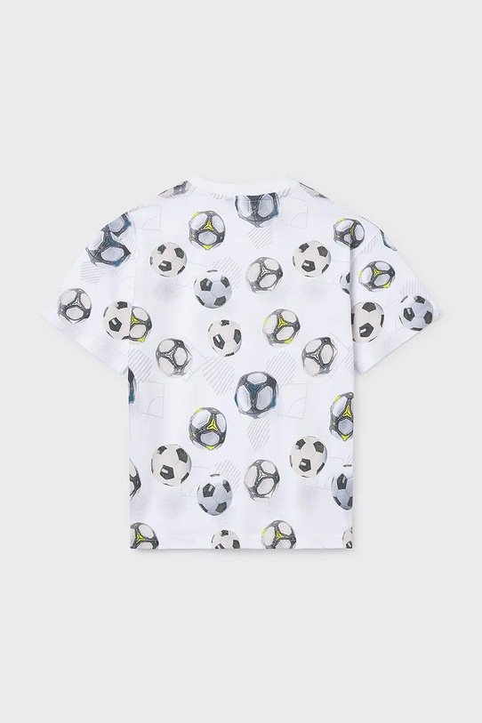 Băieți Mayoral tricou de bumbac pentru copii 6038.7F.Junior.PPY2 alb