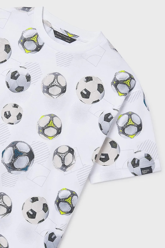 Mayoral tricou de bumbac pentru copii alb 6038.7F.Junior.PPY2