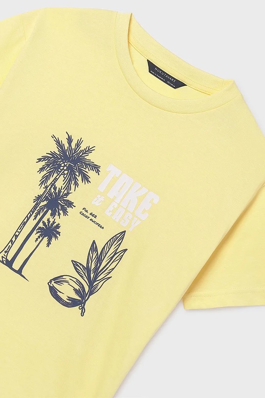 Αγορίστικα Παιδικό βαμβακερό μπλουζάκι Mayoral 2-pack 6040.7G.Junior.PPY2 κίτρινο