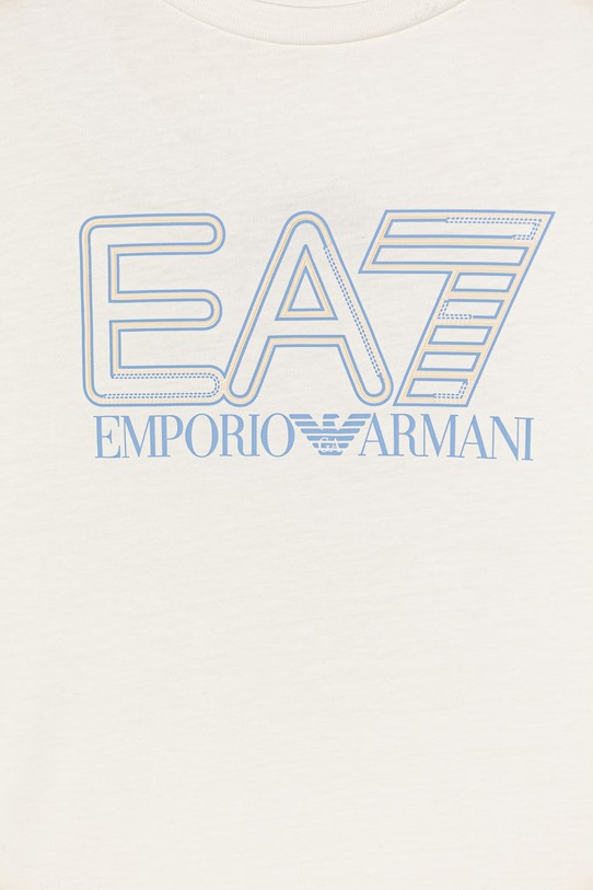Chłopiec EA7 Emporio Armani t-shirt bawełniany dziecięcy 7B000295.AF10375 beżowy