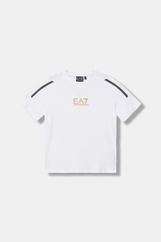 EA7 Emporio Armani футболка для детей из хлопка с эластаном белый 7B000268.AF10373