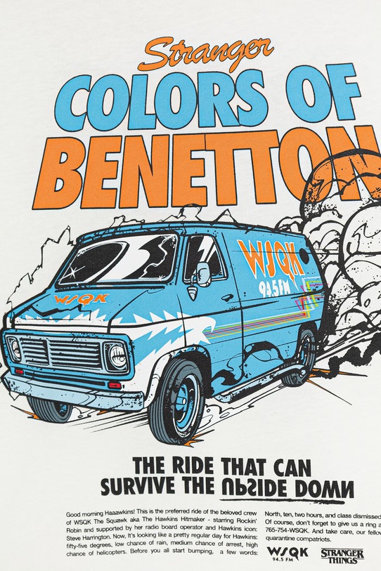 Chłopiec United Colors of Benetton T-shirt dziecięcy bawełniany 3BL0C10R0.G.Seasonal biały