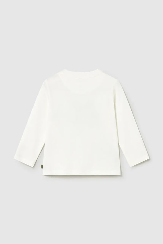 Mayoral longsleeve bawełniany dziecięcy 1017.3D.Baby.PPY2 biały SS26