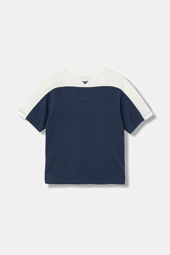 Emporio Armani t-shirt bawełniany dziecięcy EB000946.AF21879 granatowy SS26