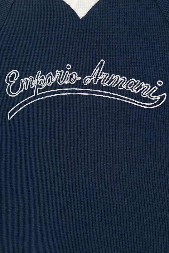 Chłopiec Emporio Armani t-shirt bawełniany dziecięcy EB000946.AF21879 granatowy