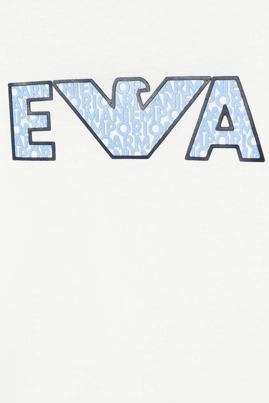 Chłopiec Emporio Armani t-shirt bawełniany dziecięcy EB000948.AF14503 biały