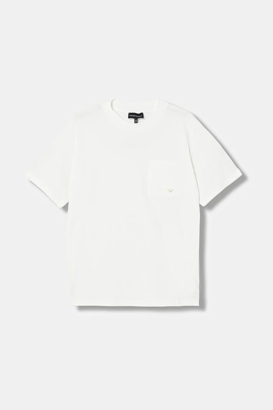 Emporio Armani t-shirt dziecięcy z elastanem biały EB001318.AF21808