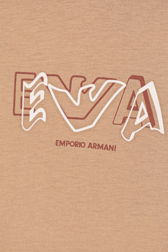 Chłopiec Emporio Armani t-shirt bawełniany dziecięcy 2-pack EB001343.AF14503 beżowy