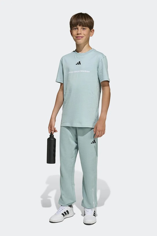 BIMBO adidas t-shirt per bambini in cotone KG5190 turchese