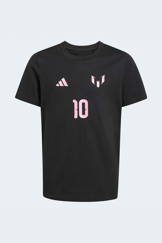 Παιδικό βαμβακερό μπλουζάκι adidas Performance MESSI KG4924 μαύρο SS26