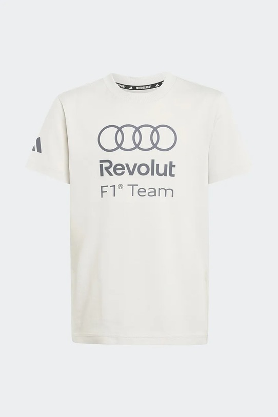 adidas Performance t-shirt dziecięcy bawełniany AUDI beżowy KF0909