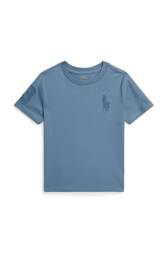 Polo Ralph Lauren t-shirt bawełniany dziecięcy aplikacja niebieski 322832907506