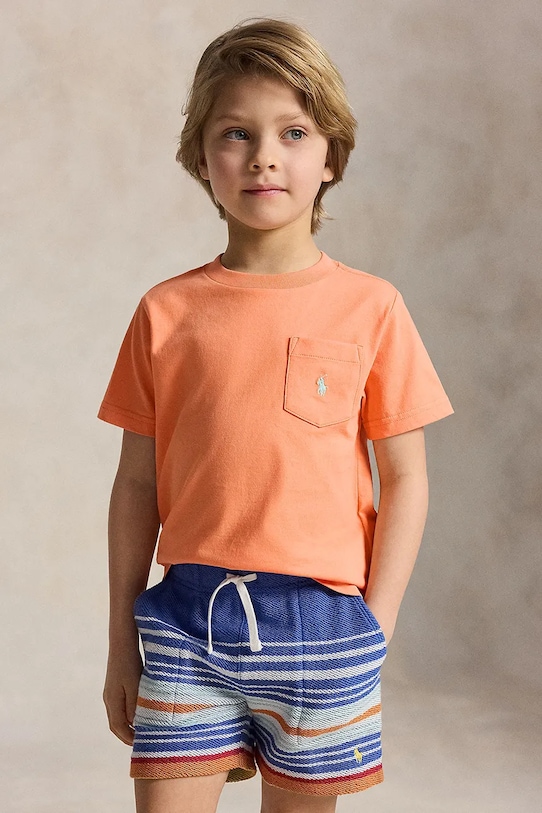Polo Ralph Lauren t-shirt per bambini in cotone arancione 322970333501