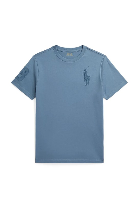 Polo Ralph Lauren t-shirt bawełniany dziecięcy aplikacja niebieski 323832907503