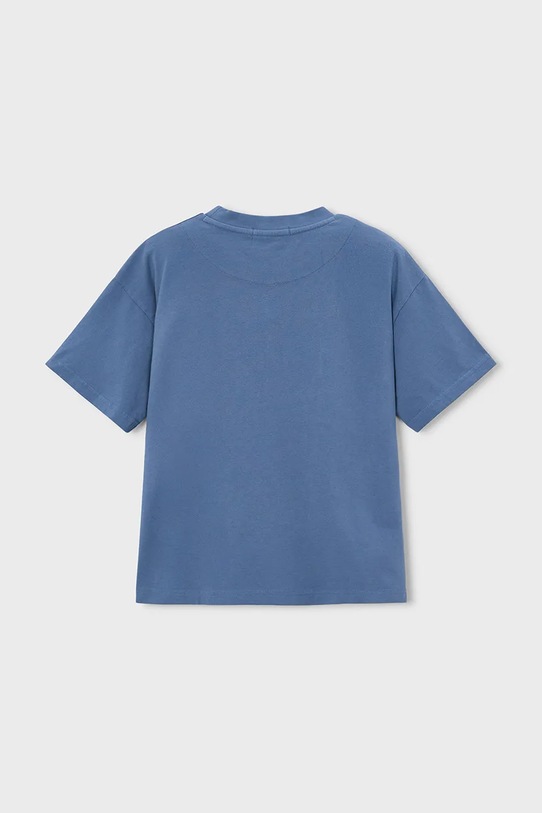 Παιδικό βαμβακερό μπλουζάκι Mayoral Boston by Mayoral 6041.7H.Boston.PPY2 μπλε SS26