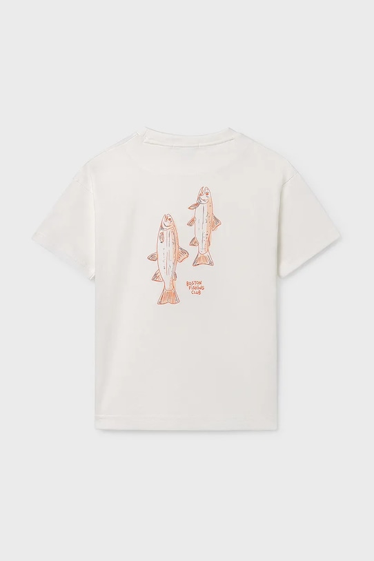 Παιδικό βαμβακερό μπλουζάκι Mayoral 6042.7H.Boston.PPY2 μπεζ SS26