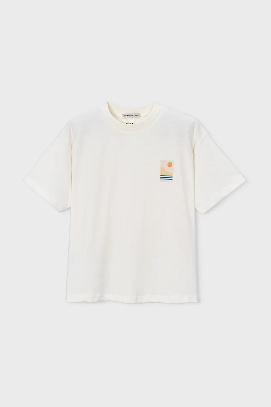 Детская хлопковая футболка Mayoral хлопок бежевый 6045.7H.Boston.PPY2