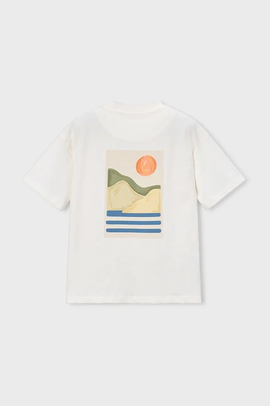 Детская хлопковая футболка Mayoral 6045.7H.Boston.PPY2 бежевый SS26