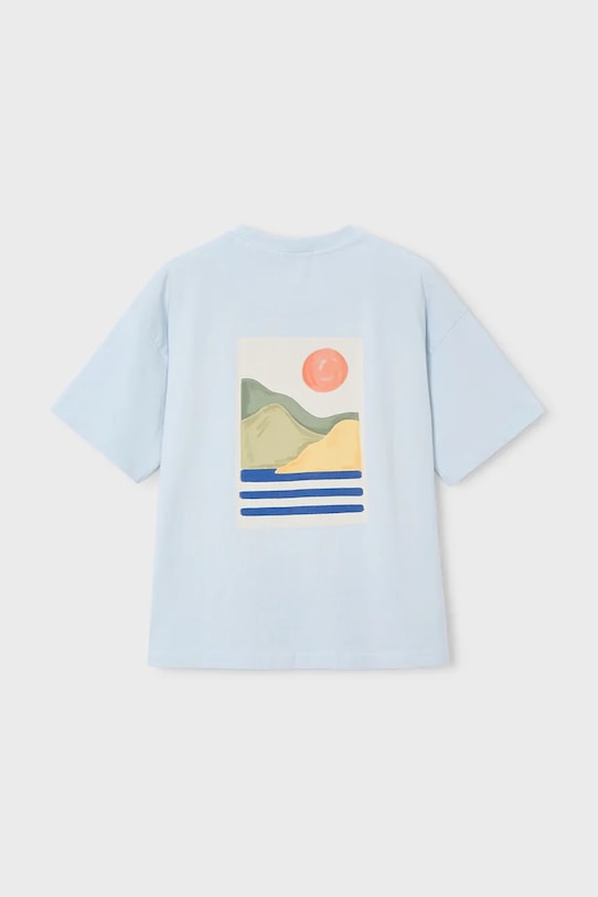 Dječaci Dječja pamučna majica kratkih rukava Mayoral 6045.7H.Boston.PPY2 plava