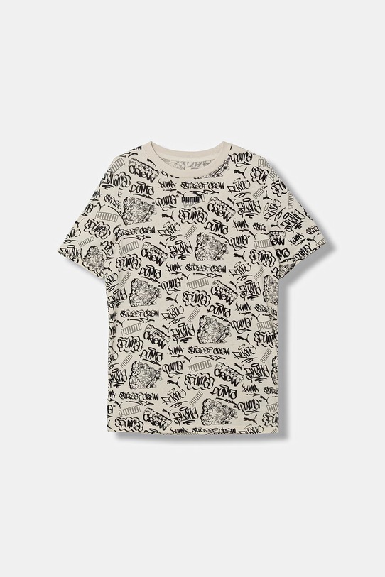 Puma t-shirt dziecięcy bawełniany MID90s beżowy 691749