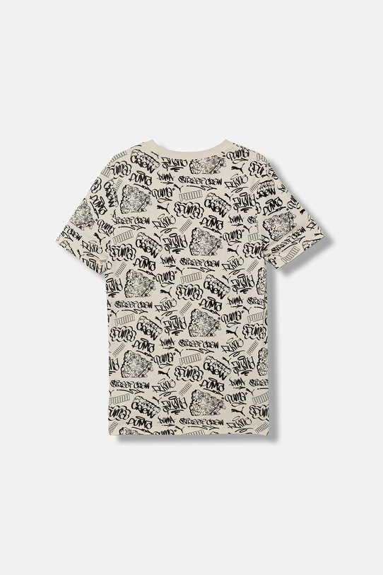 Puma t-shirt dziecięcy bawełniany MID90s 691749 beżowy SS26