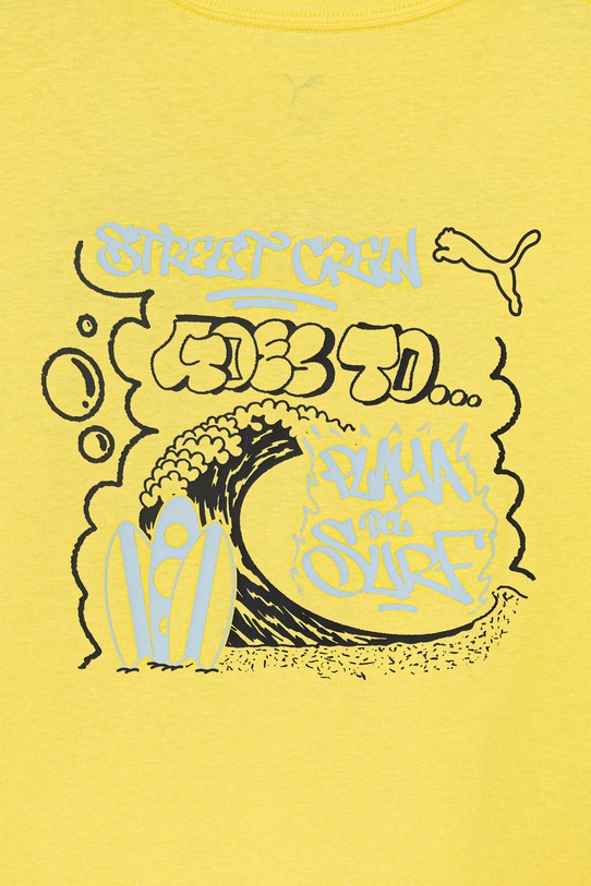 Chłopiec Puma T-shirt dziecięcy bawełniany MID90s 692119 żółty