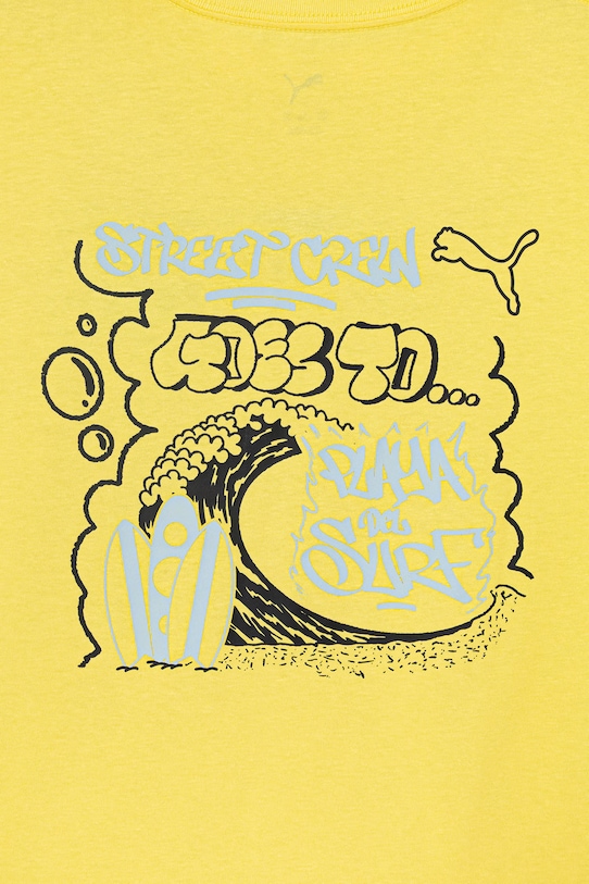 Chłopiec Puma T-shirt dziecięcy bawełniany MID90s 692119 żółty