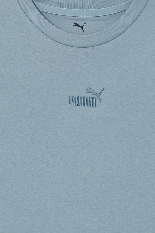 Хлопчик Дитяча бавовняна футболка Puma ESS Small No.1 Logo 692975 блакитний