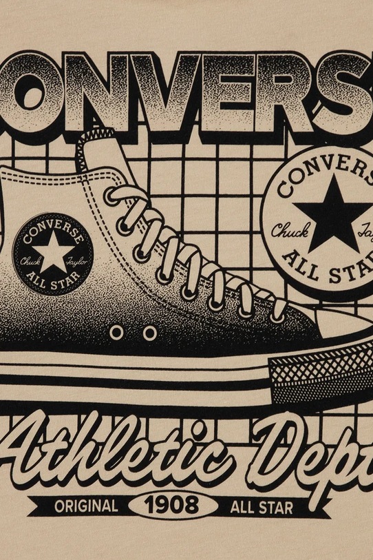 Chłopiec Converse t-shirt dziecięcy 9CH945 beżowy