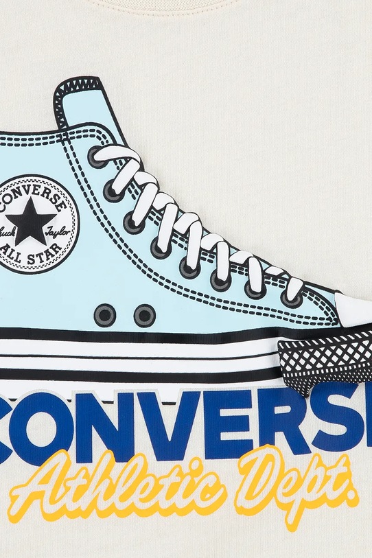 Chłopiec Converse t-shirt dziecięcy 9CH948 beżowy