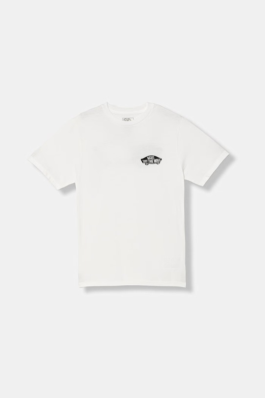 Dětské bavlněné tričko Vans VN000T30WHT1 bílá SS26