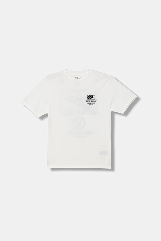 Detské bavlnené tričko Vans bavlna biela VN000TBAWHT1