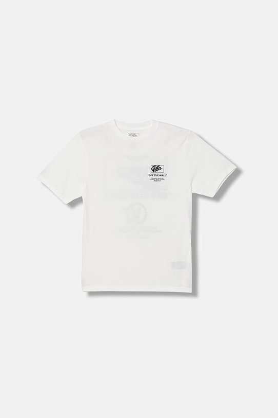 Detské bavlnené tričko Vans VN000TBAWHT1 biela SS26