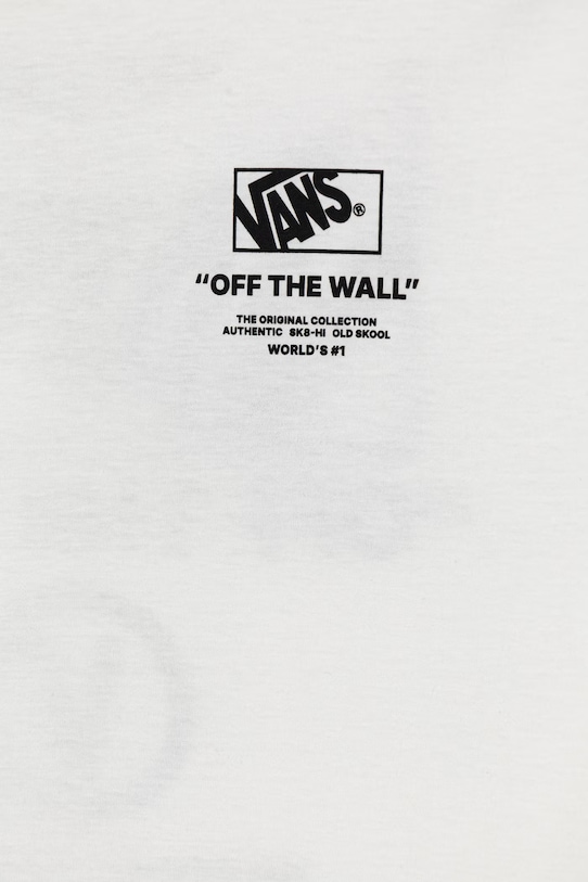 Chlapec Detské bavlnené tričko Vans VN000TBAWHT1 biela