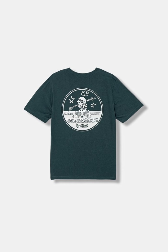 Detské bavlnené tričko Vans VN000VX8FRJ1 tyrkysová SS26