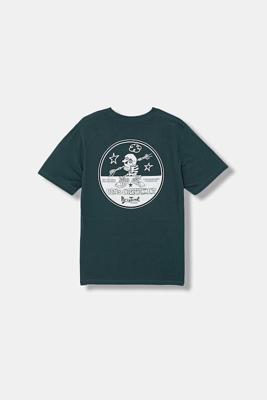 Detské bavlnené tričko Vans VN000VX8FRJ1 tyrkysová SS26