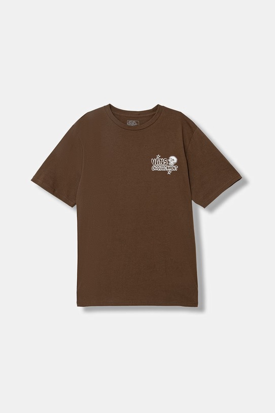 Dětské bavlněné tričko Vans VN000VX8FST1 hnědá SS26