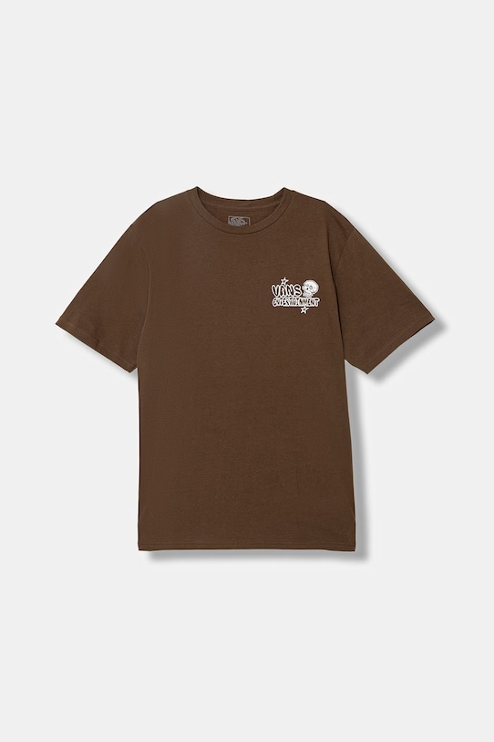 Dětské bavlněné tričko Vans VN000VX8FST1 hnědá SS26