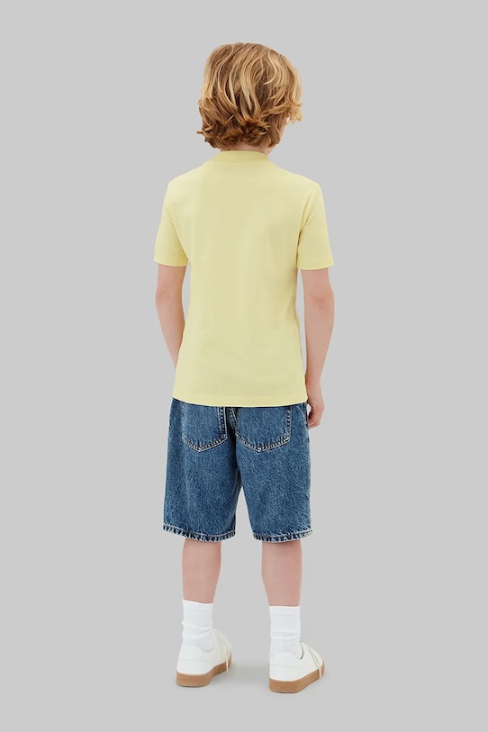 Fiú Calvin Klein Jeans t-shirt gyerek pamut 2-es csomag LVCKSJA45B.104.116.PPY2 sárga