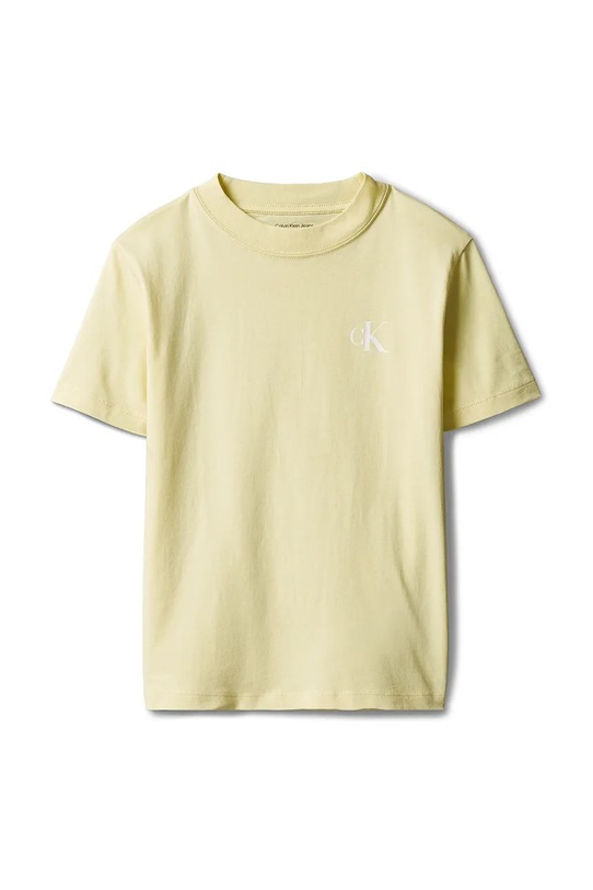 Calvin Klein Jeans T-shirt dziecięcy bawełniany 2-pack LVCKSJA45B.128.176.PPY2 żółty SS26
