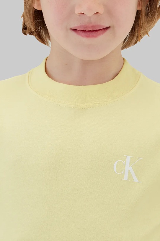 Calvin Klein Jeans T-shirt dziecięcy bawełniany 2-pack LVCKSJA45B.128.176.PPY2 żółty