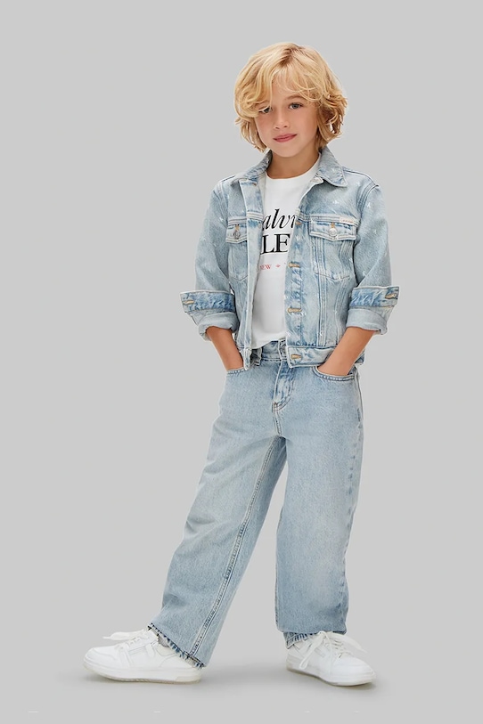 Calvin Klein Jeans tricou pentru copii, din bumbac LVCKSJA07B.128.176.PPY2 alb