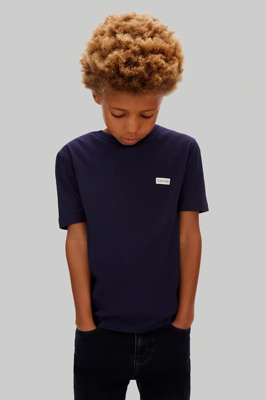 Calvin Klein Jeans tričko dětské bavlněné modrá LVCKSJA08B.104.116.PPY2